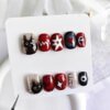 Cute Black Cat Short Nail Art Cute Black Cat Short Nail Art