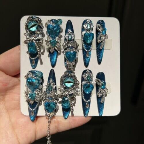 Diamond Eye Goth Nail Art