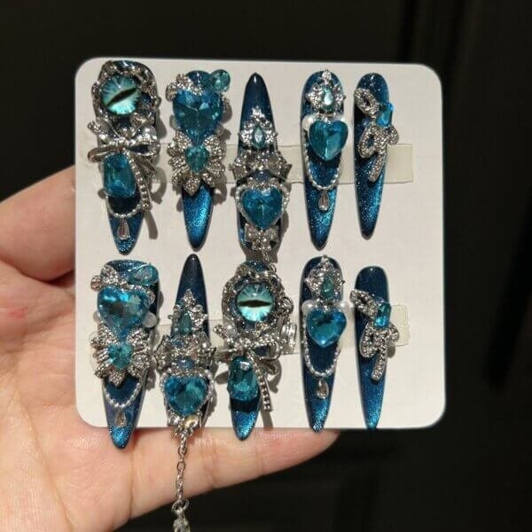 Diamond Eye Nail Art Diamond Eye Goth Nail Art