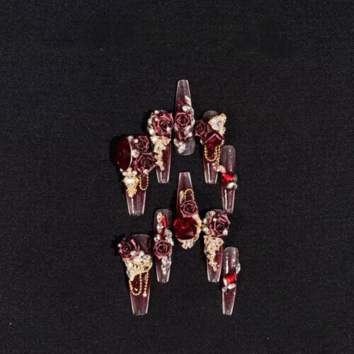 Red Diamond nails Red Diamond Nail Art