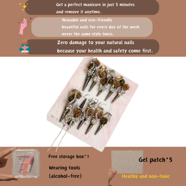 Rose and Butterfly Nail Art